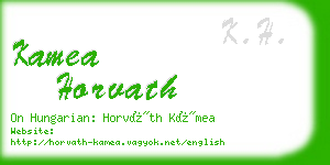 kamea horvath business card